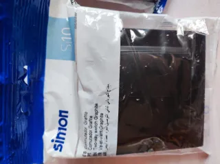 Interruptor Simon S10 Negro 4 unidades