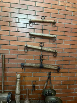 Juego de pesas antiguas de bronce valanzas antigua