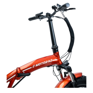 Bicicleta eléctrica plegable Fatbike Emotorad naranja