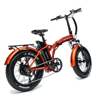 Bicicleta eléctrica plegable Fatbike Emotorad naranja