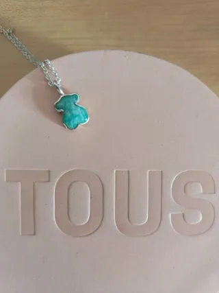 Collar Tous Oso Turquesa Plata