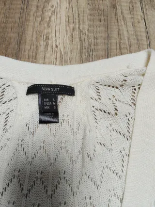 Cárdigan manga corta blanco