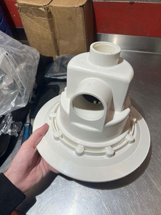 Sumidero circular blanco