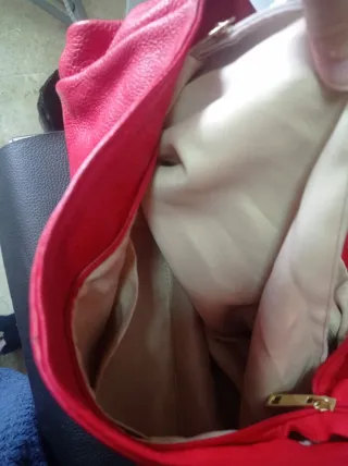 Bolso Hobo Piel Rojo