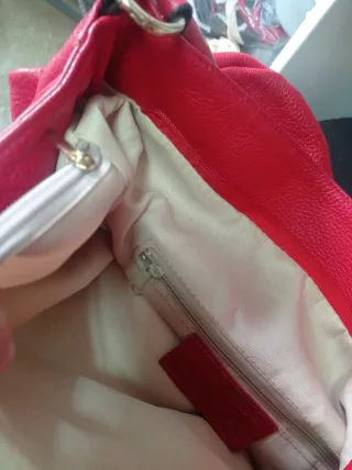 Bolso Hobo Piel Rojo