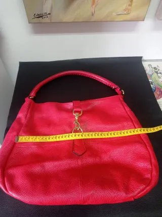 Bolso Hobo Piel Rojo