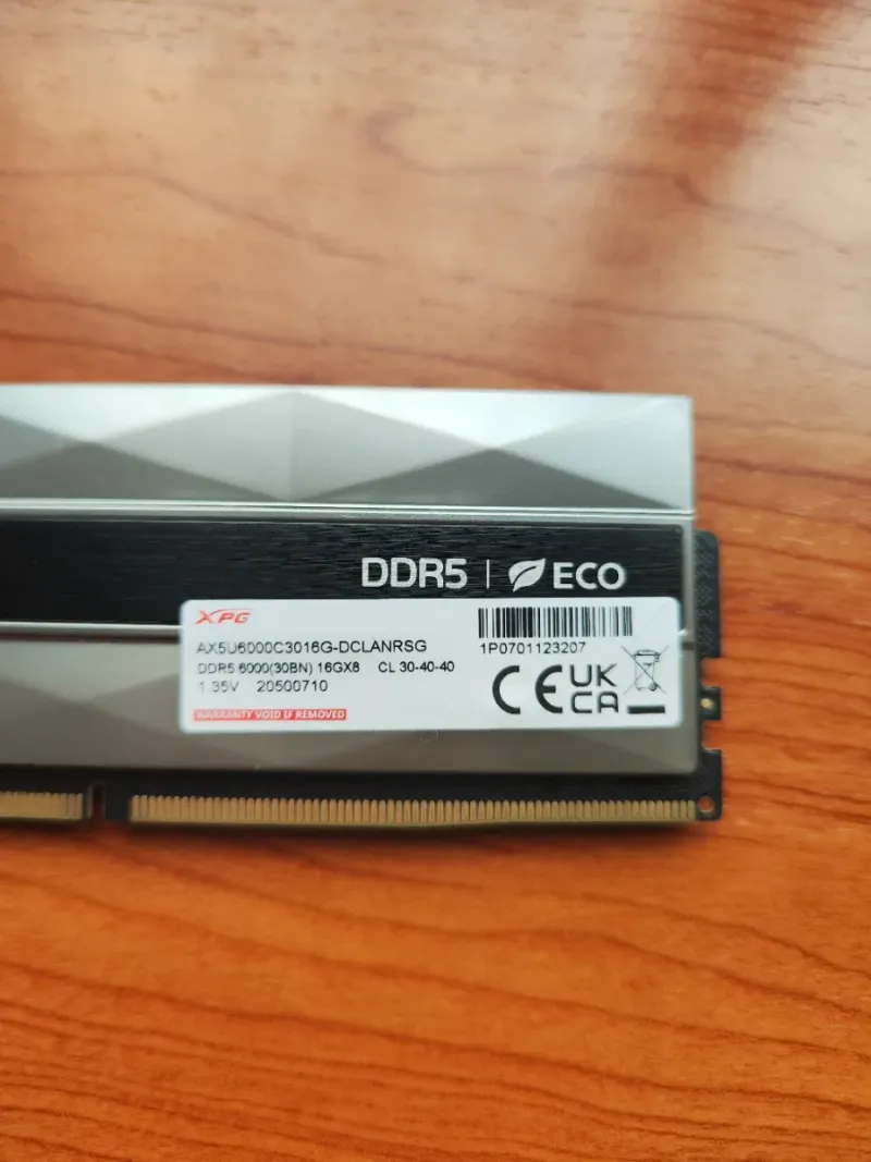 DDR5 16GB 6000MHz CL30 RGB XPG afbeelding 2