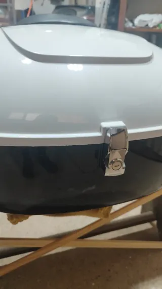 Cofre Moto 50L Negro/Blanco Touring