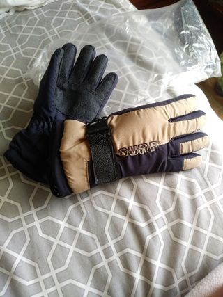 Guantes niño forrados gamuza 8/10 años, ajustables