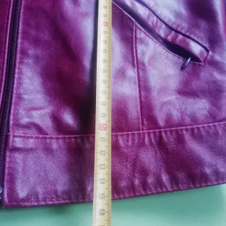 Cazadora cuero mujer talla  M color  burdeos
