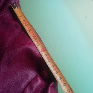 Cazadora cuero mujer talla  M color  burdeos