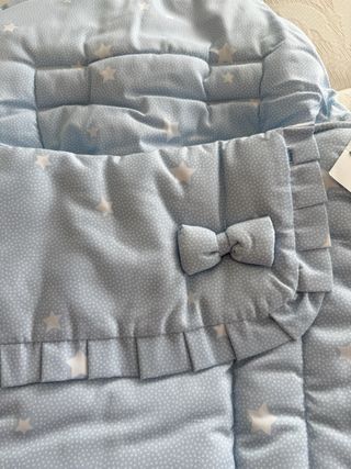 Saco de cochecito bebé azul estrellas