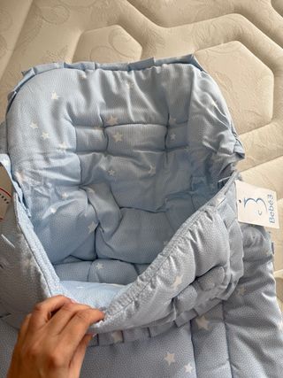 Saco de cochecito bebé azul estrellas