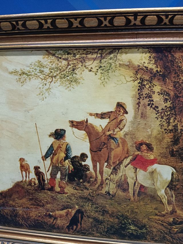 Dos laminas enmarcadas Cuadros de Goya , 40x248,5x03 cm. marco dorado