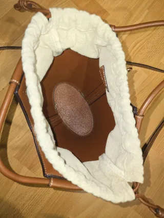 Bolso Mango Marrón Piel