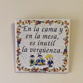 Azulejo pared '60 (En la cama...) (solidario)