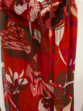 Vestido largo estampado floral