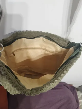 Bolso de terciopelo verde