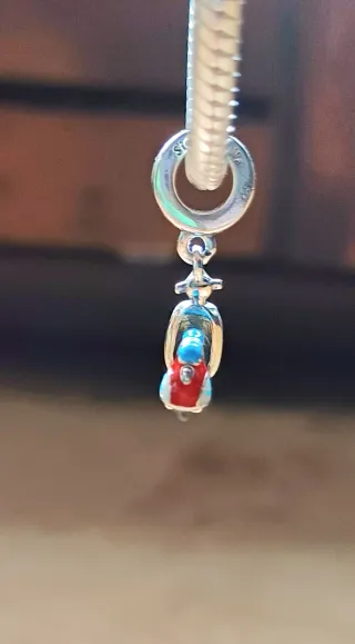 Charm Colgante | Moto blanca estilo Vespa