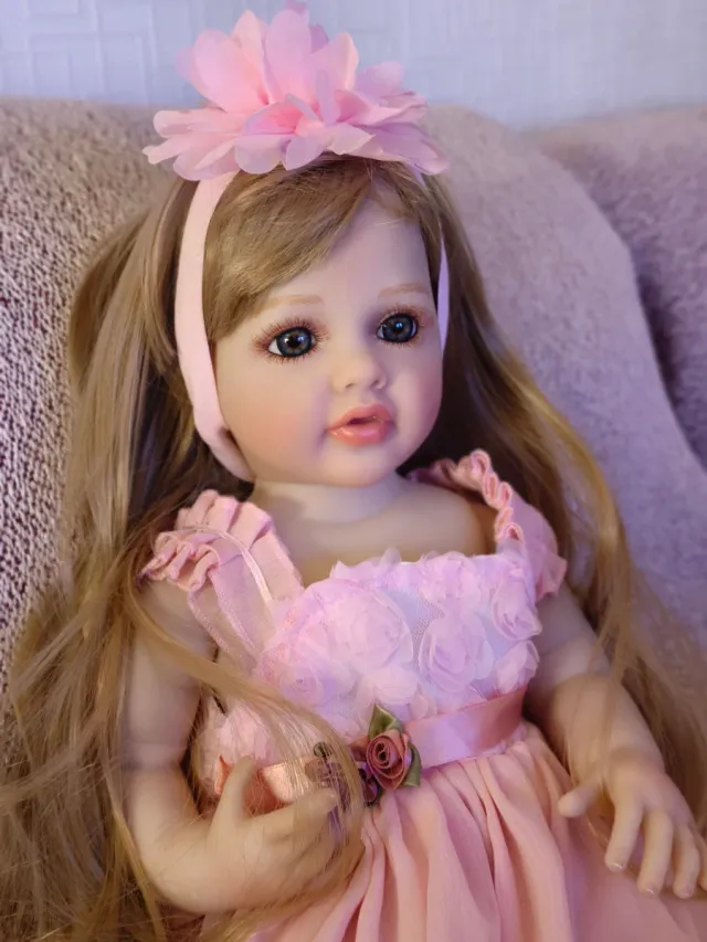 Muñeca Reborn Princesa Silicona Cuerpo Entero 55cm