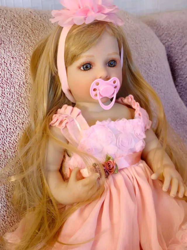 Muñeca Reborn Princesa Silicona Cuerpo Entero 55cm