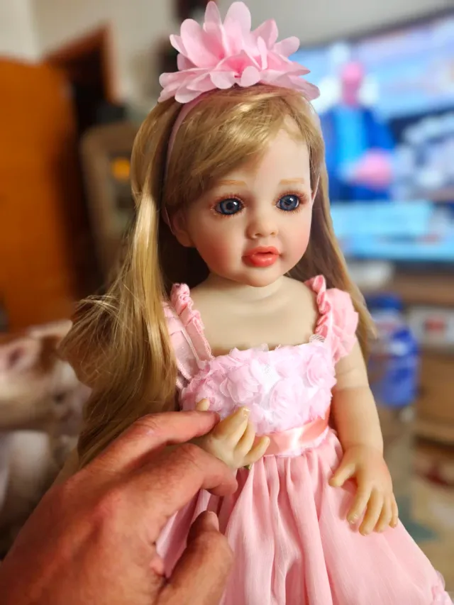 Muñeca Reborn Princesa Silicona Cuerpo Entero 55cm