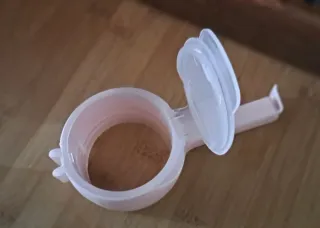 Clip per sacchetti rosa e bianco