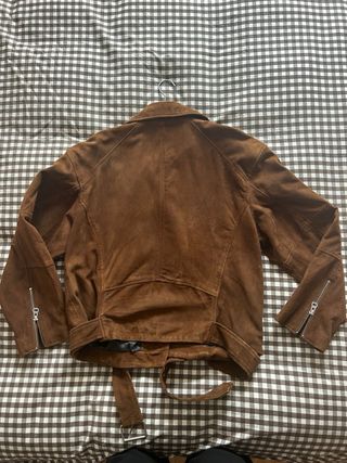 Cazadora Biker Piel Pull&Bear Marrón
