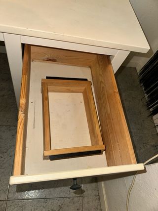 Escritorio vintage madera blanco