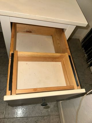 Escritorio vintage madera blanco