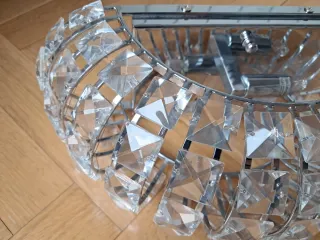 Lámpara de pared cristal y metal