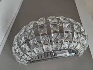 Lámpara de pared cristal y metal