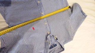 Camisa Polo Ralph Lauren cuadros azul y blanco
