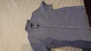 Camisa Polo Ralph Lauren cuadros azul y blanco