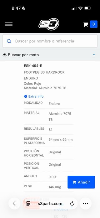 Estriberas S3 Hard Rock Rojas y Blancas
