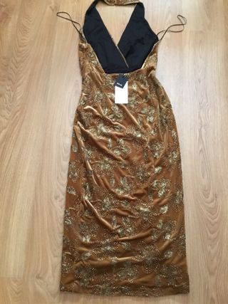 Vestido midi Zara fiesta lentejuelas S, M