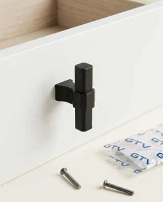 Tirador de Mueble Negro Mate Estilo T-Bar