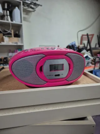 Radio CD/MP3 Portátil Rosa