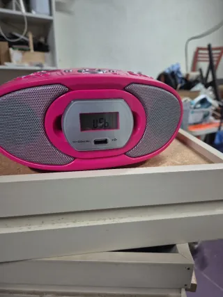 Radio CD/MP3 Portátil Rosa