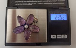 Colgante Flor Plata y Amatistas