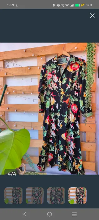 Vestido largo estampado floral