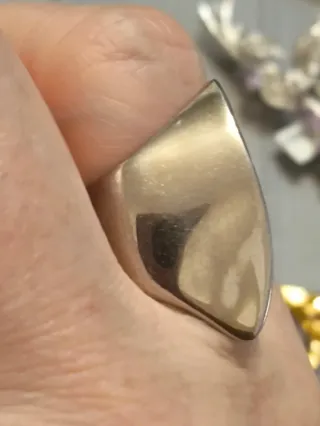 Anillo Acero Diseño Moderno Talla 19