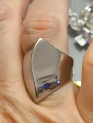 Anillo Acero Diseño Moderno Talla 19