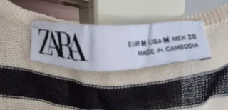 Chaqueta larga ZARA rayas marineras talla única