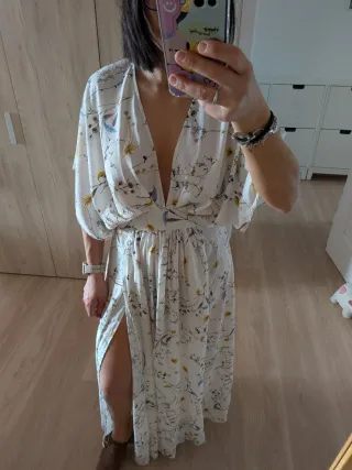 Vestido largo vaporoso estampado