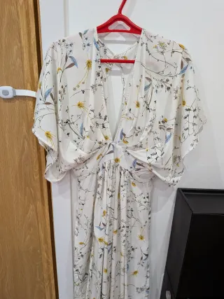 Vestido largo vaporoso estampado