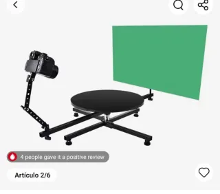 Plato giratorio fotografía 360°