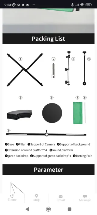 Plato giratorio fotografía 360°