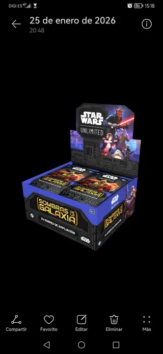 Caja Star Wars Unlimited Sellada