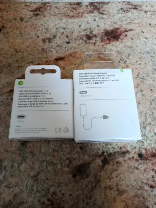 Cable USB-C 60W y Cargador USB-C 35W Apple